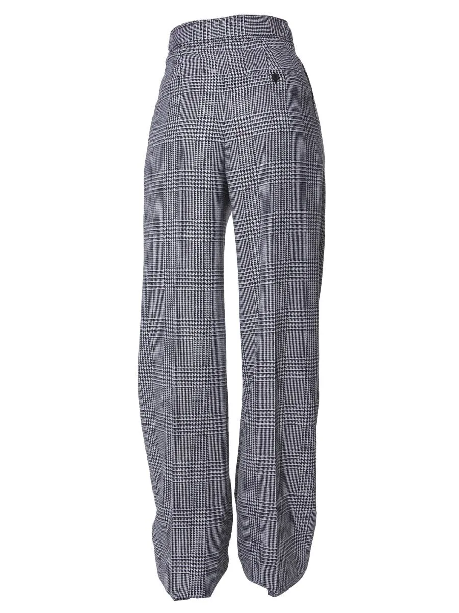 Alexander McQueen Checkered High Waist Trousers