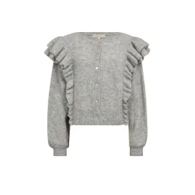 AnnsofiGO Cardigan Light Grey Melange