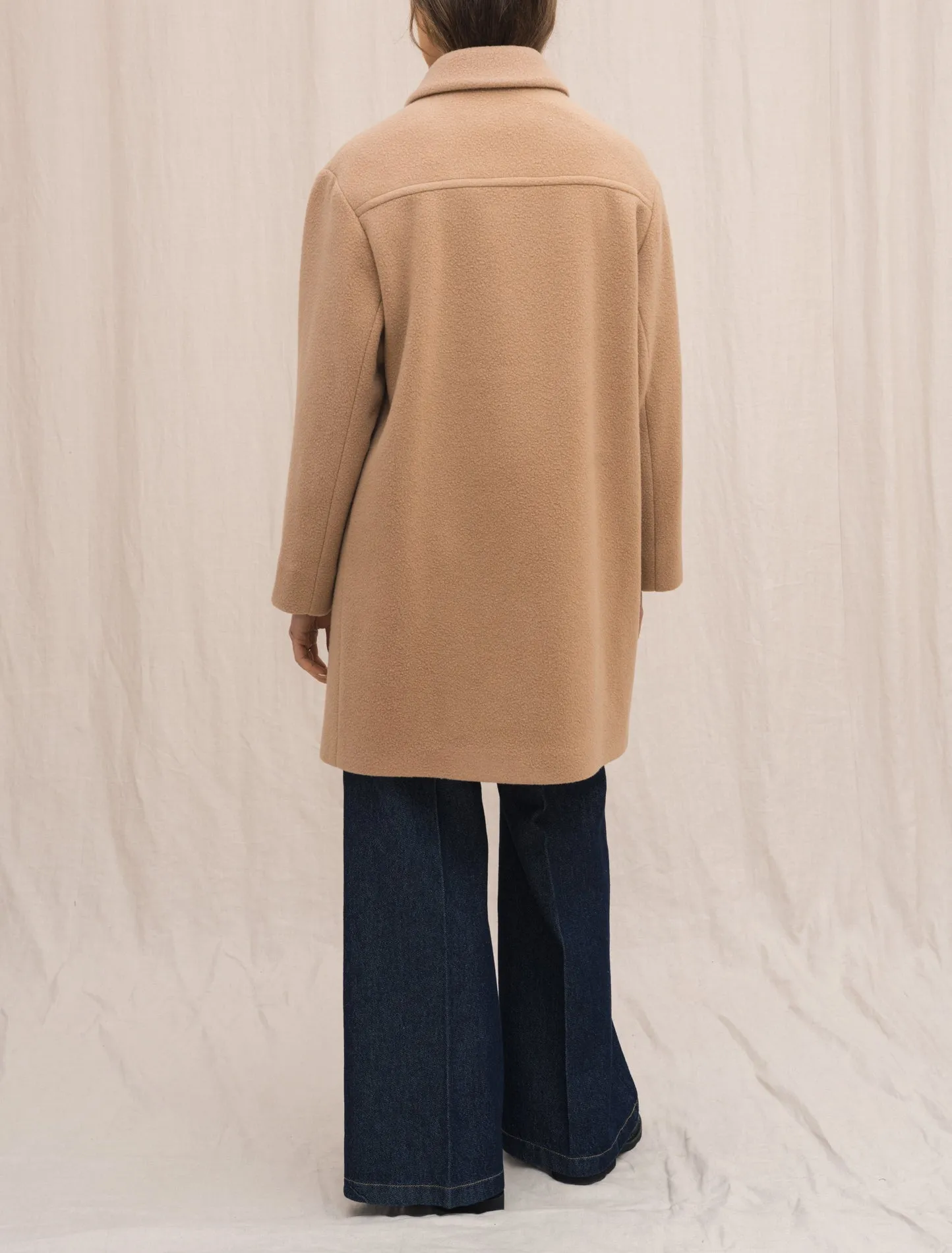 Atene Wool Cashmere Coat Beige