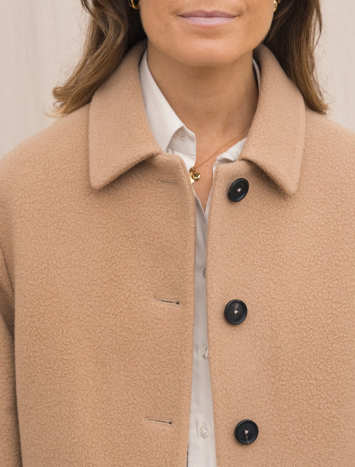 Atene Wool Cashmere Coat Beige