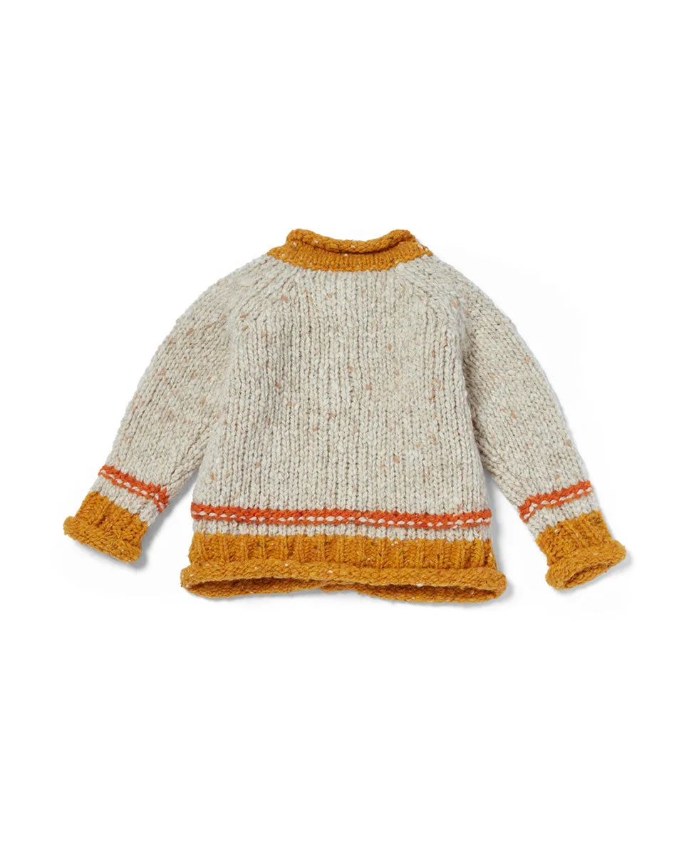 Baby Cardigan - Cream and Yellow