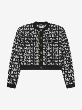 Balmain Girls Knitted Logo Jacket