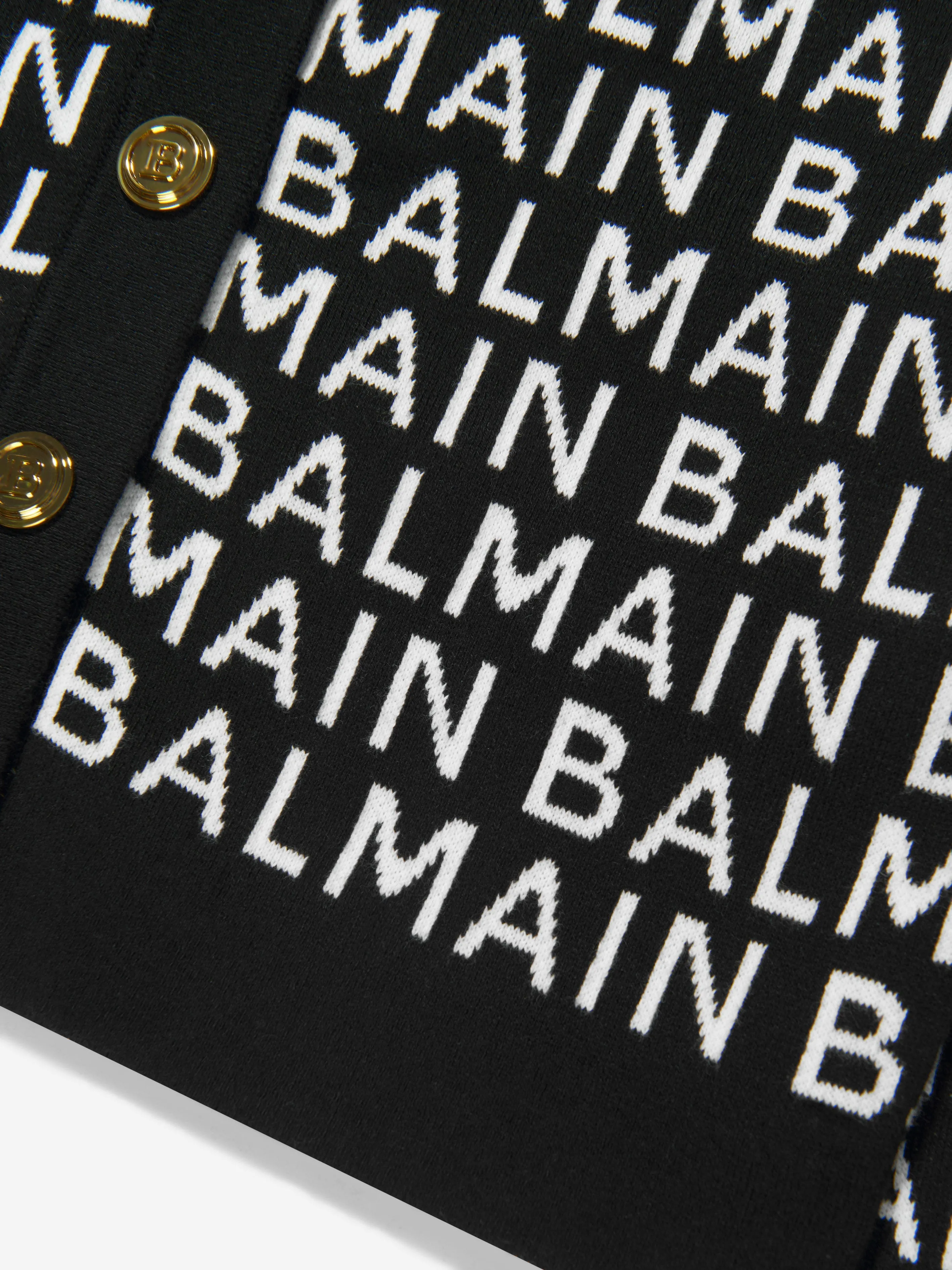 Balmain Girls Knitted Logo Jacket