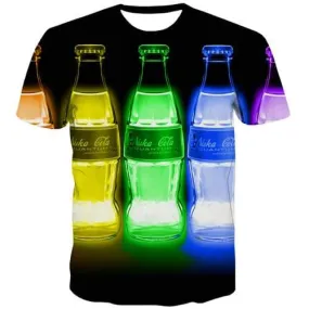 Beer T-shirt Men Metal Shirt Print Colorful Tshirts Casual Harajuku T shirts Funny Gothic Tshirt Printed Short Sleeve Fashion