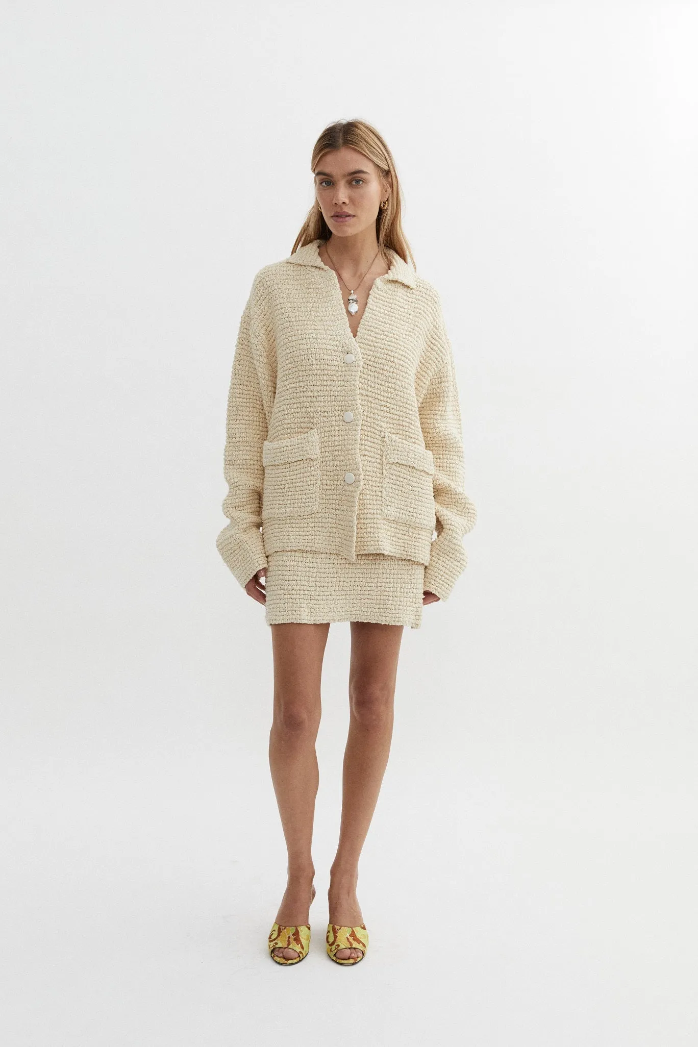 BLANCA Womens Belle Cardigan Cream