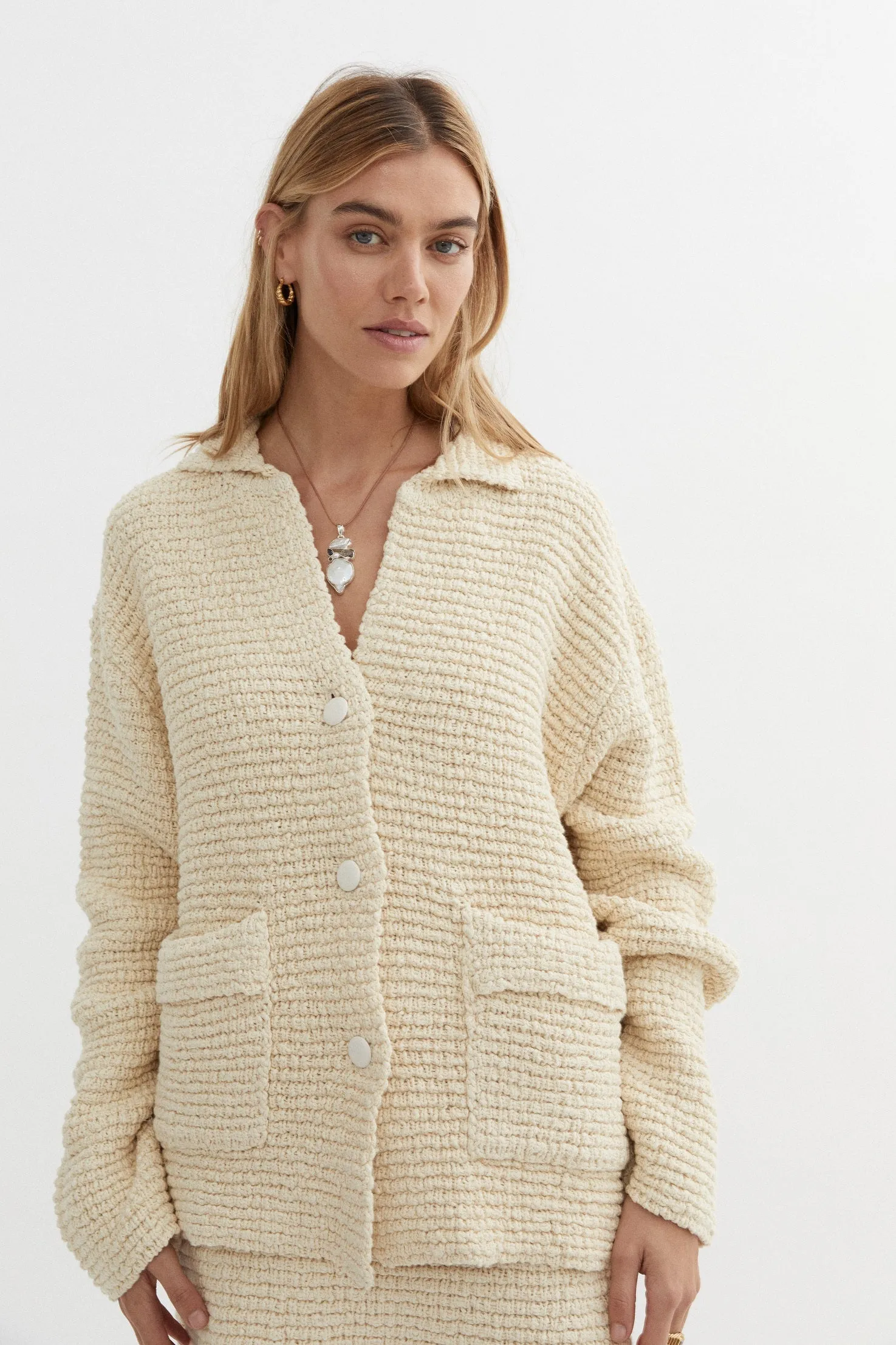 BLANCA Womens Belle Cardigan Cream