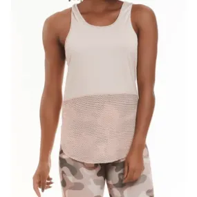 BLUSH FISHNET TANK TOP - ENJOY