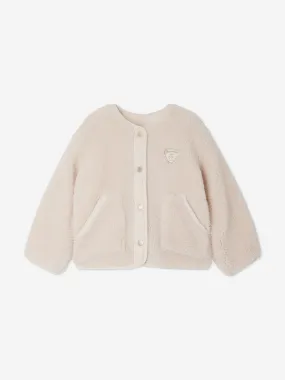 Bonpoint Girls Galice Teddy Jacket in Pink