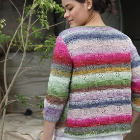 Boxy Cardigan Knitting Kit with Tsubame Yarn