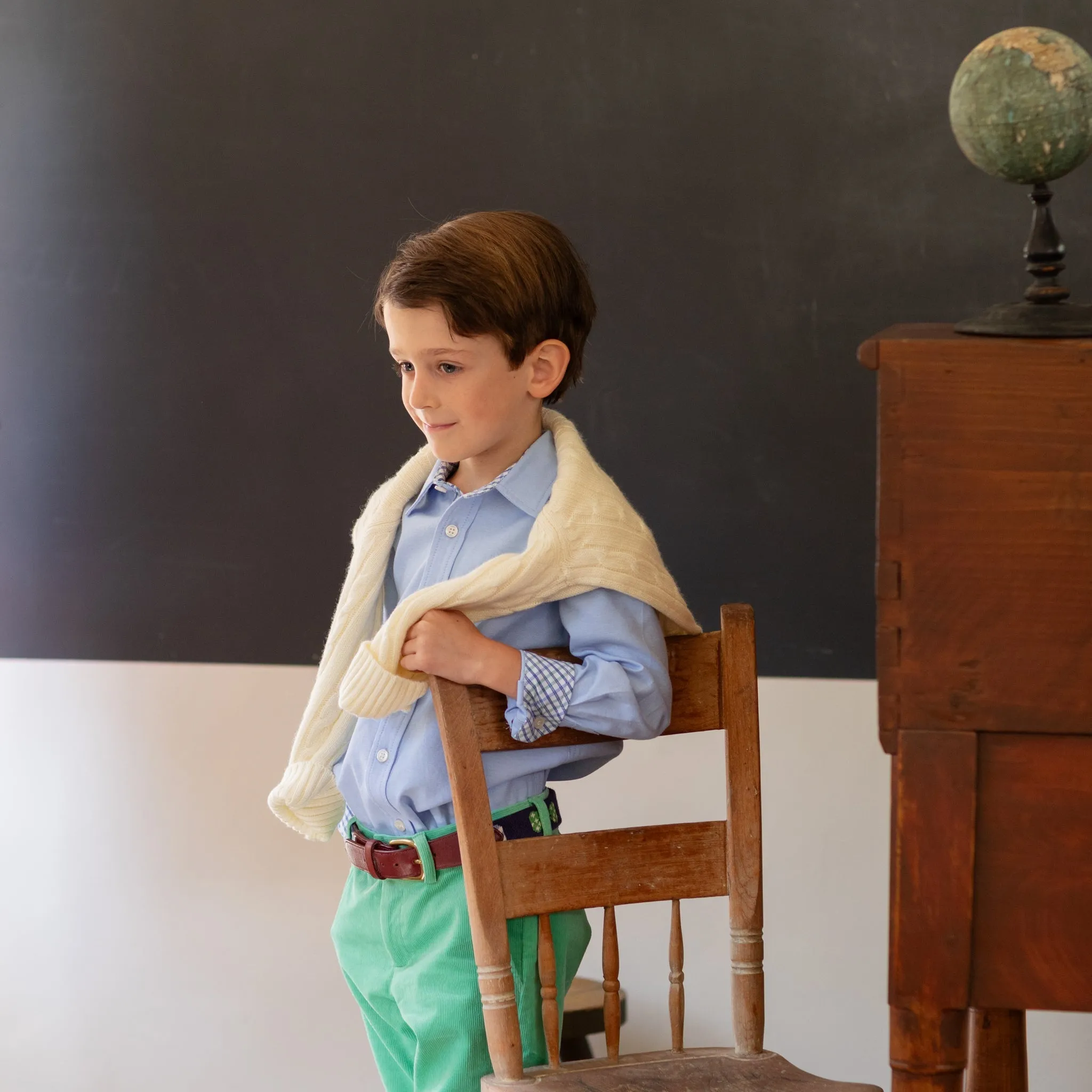 Brooks Button Down in Andover Blue with Chatham Check