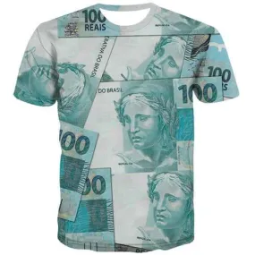 Canadian Dollar T shirts Men Money Tshirts Cool Canada Tshirts Casual Character T-shirts 3d Harajuku Tshirts Novelty