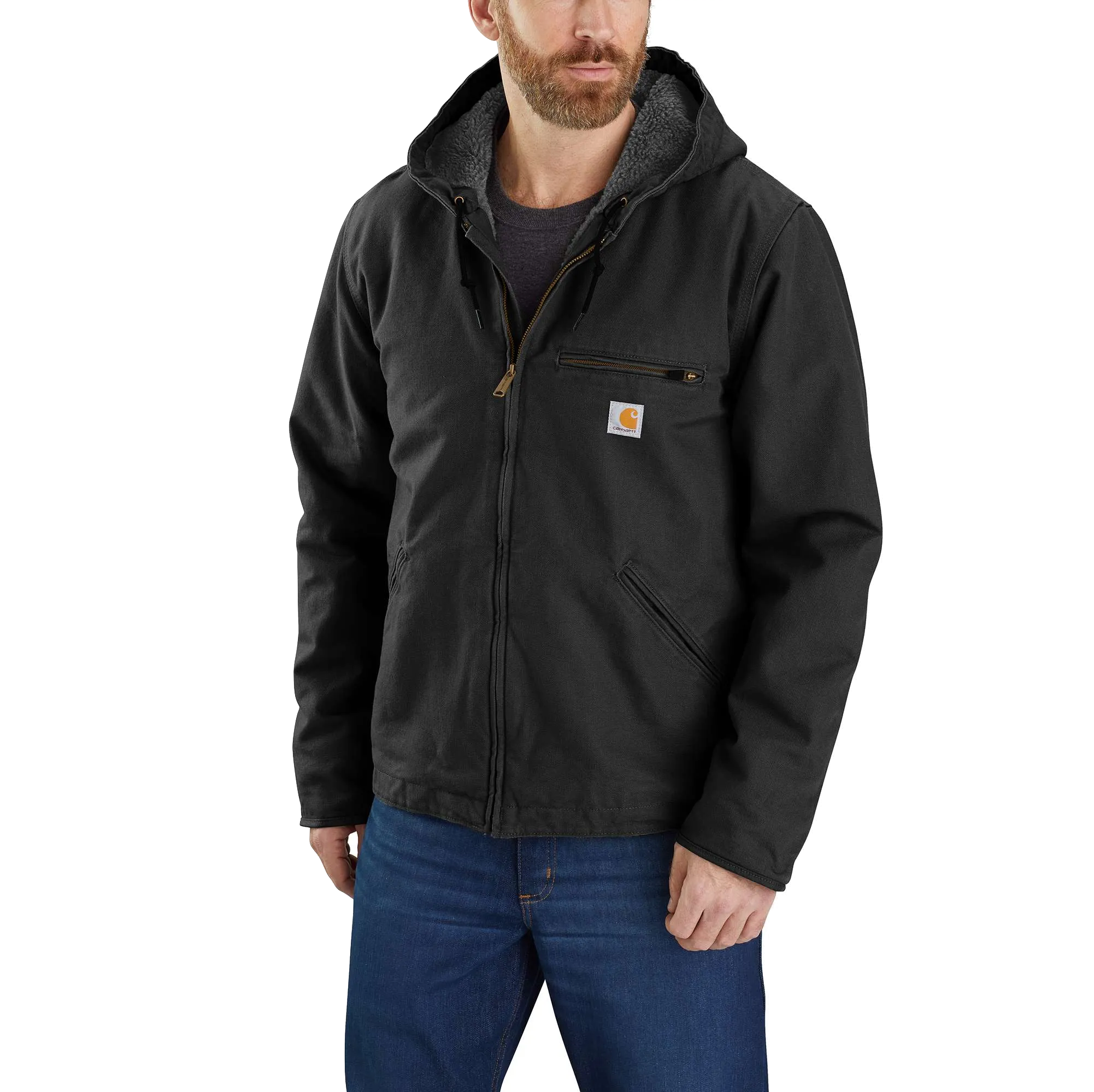 Carhartt Relaxed Fit Washed Duck Sherpa Lined Jacket 104392