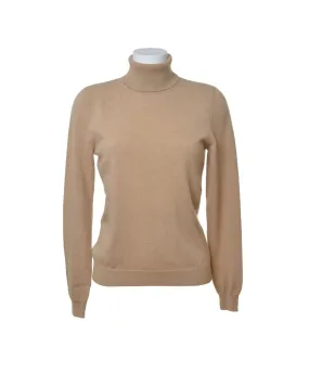 Cashmere Camel Roll Neck Jumper-Woodcock & Cavendish