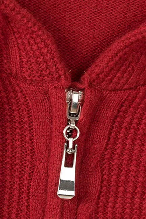 Casual Wool Zip-up Hoodie Cardigan