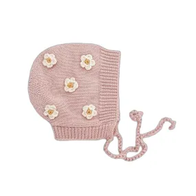 Cotton Flower Bonnet, Blush