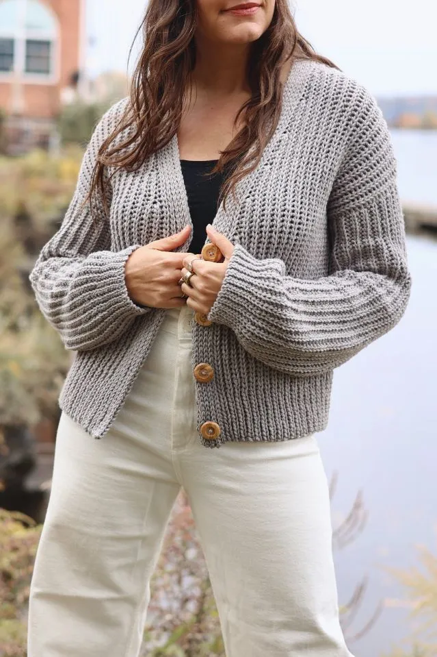 Crochet Kit - Nantucket Ribbed Cardigan