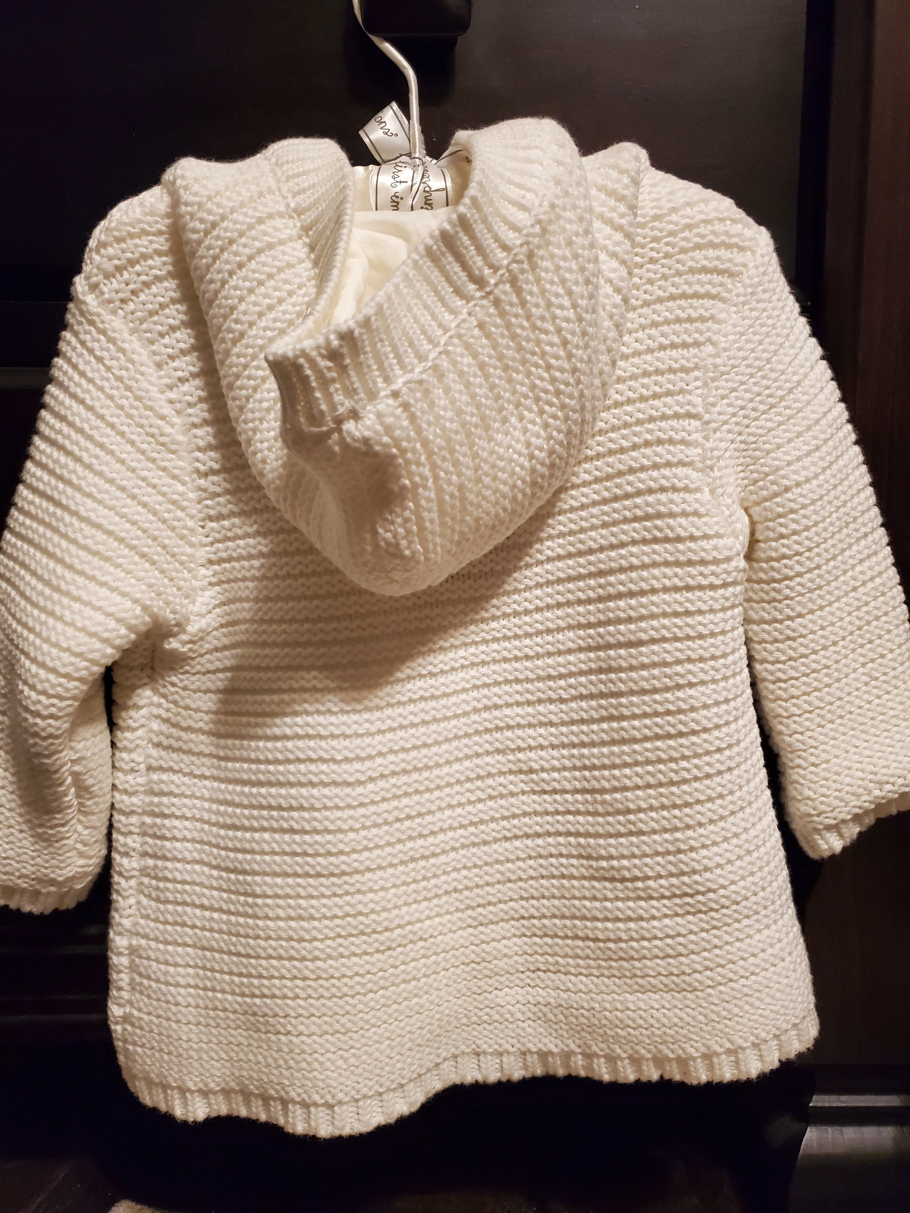 Crocheted Button Down Sweater Coat