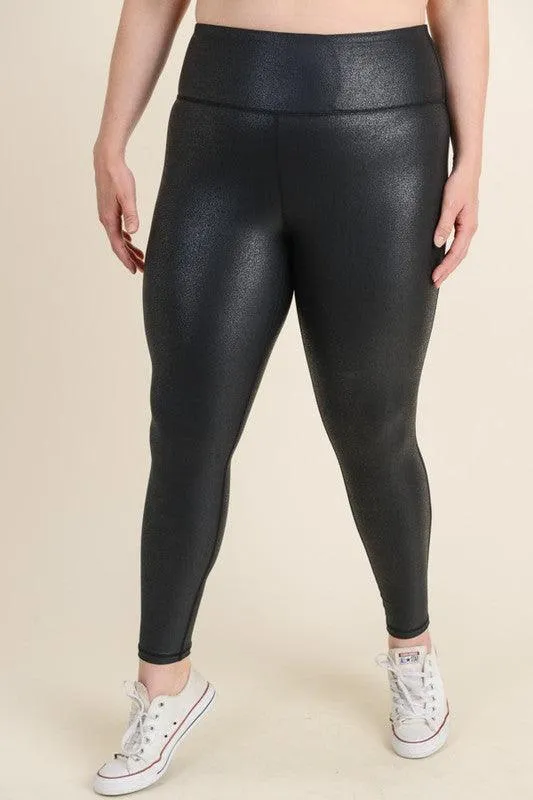 Curvy Og Foil High Waist Leggings