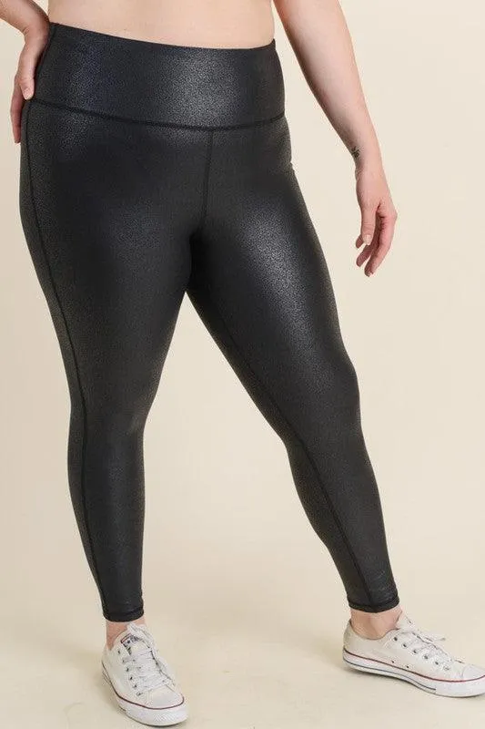 Curvy Og Foil High Waist Leggings