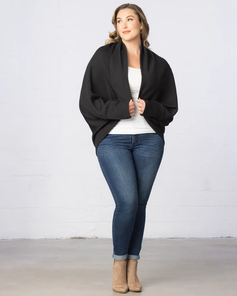 Dolman-Sleeved Shawl Cardigan with Thumbholes - Sale!