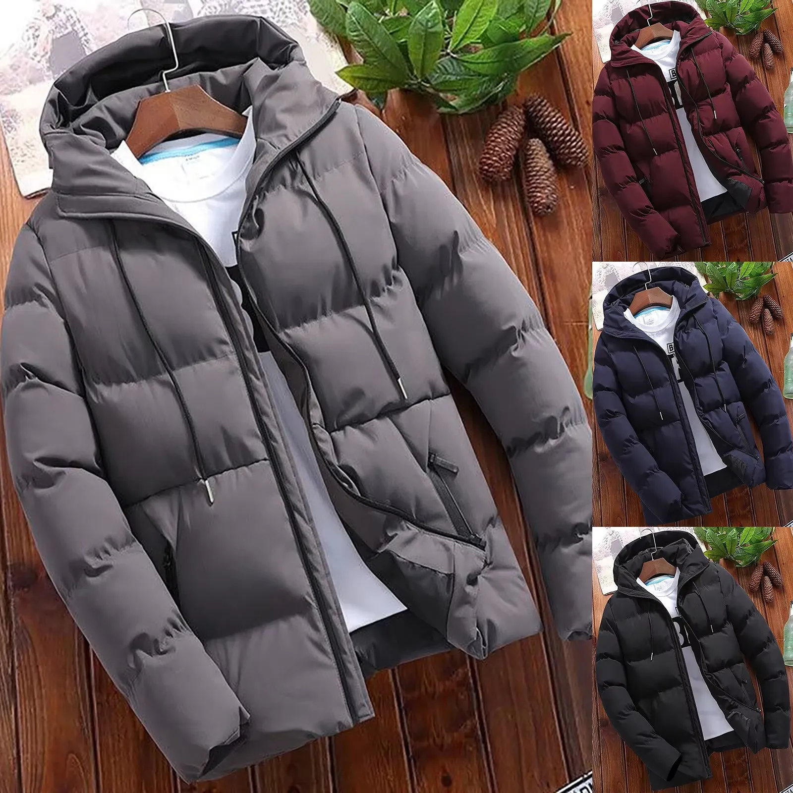 Dorvane - Puffer Jacket Heren met Capuchon, Winddicht, Geïsoleerd & Winterklaar