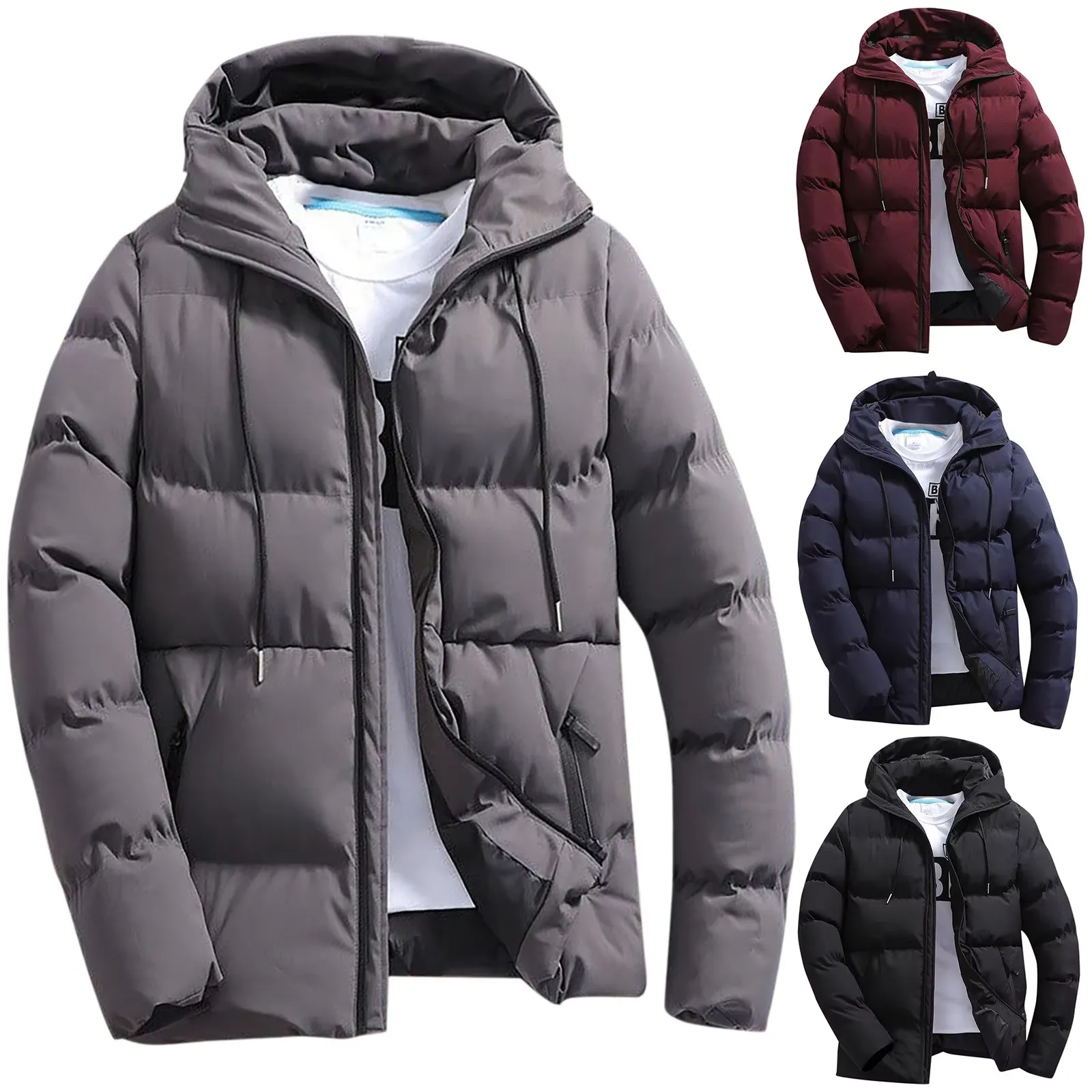 Dorvane - Puffer Jacket Heren met Capuchon, Winddicht, Geïsoleerd & Winterklaar