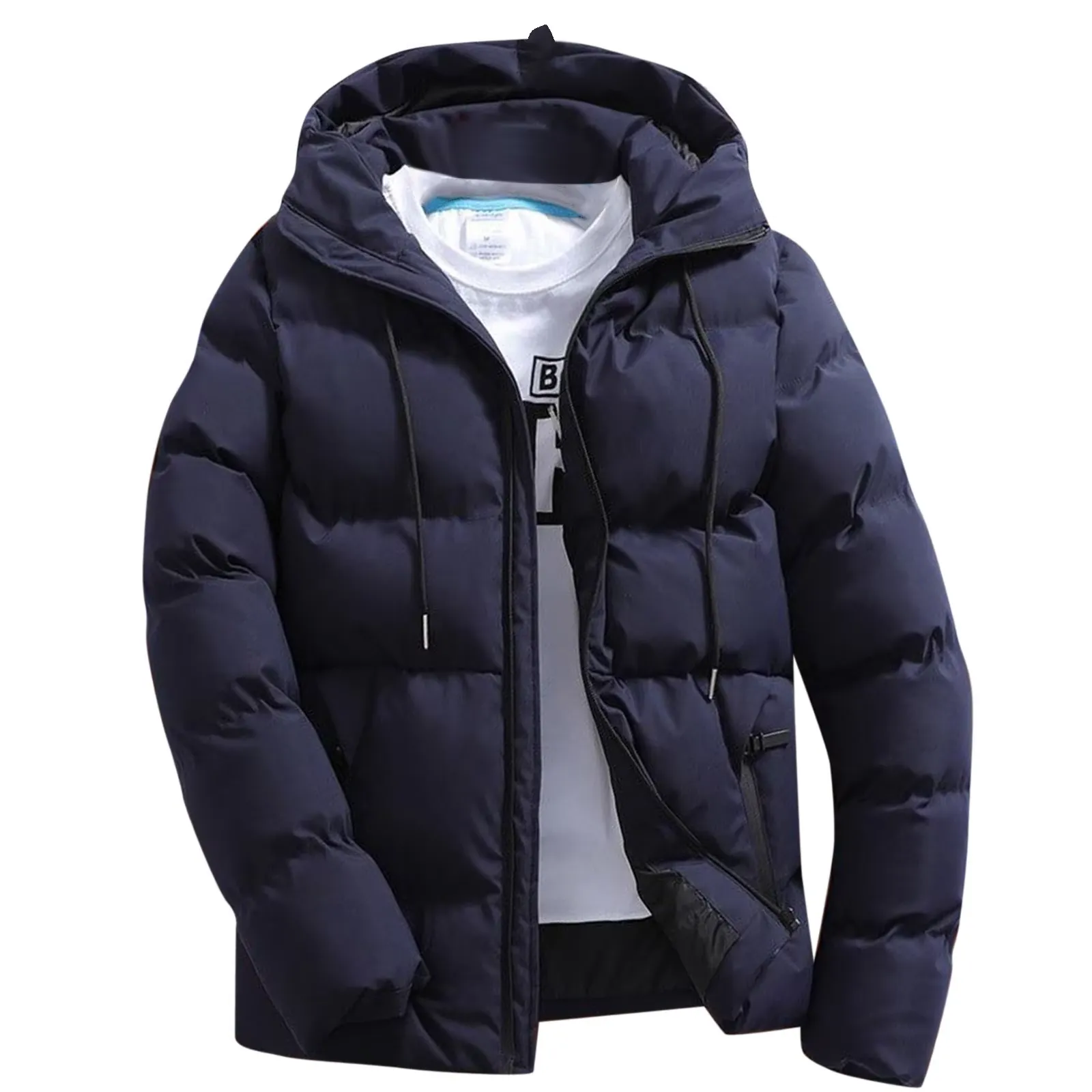 Dorvane - Puffer Jacket Heren met Capuchon, Winddicht, Geïsoleerd & Winterklaar