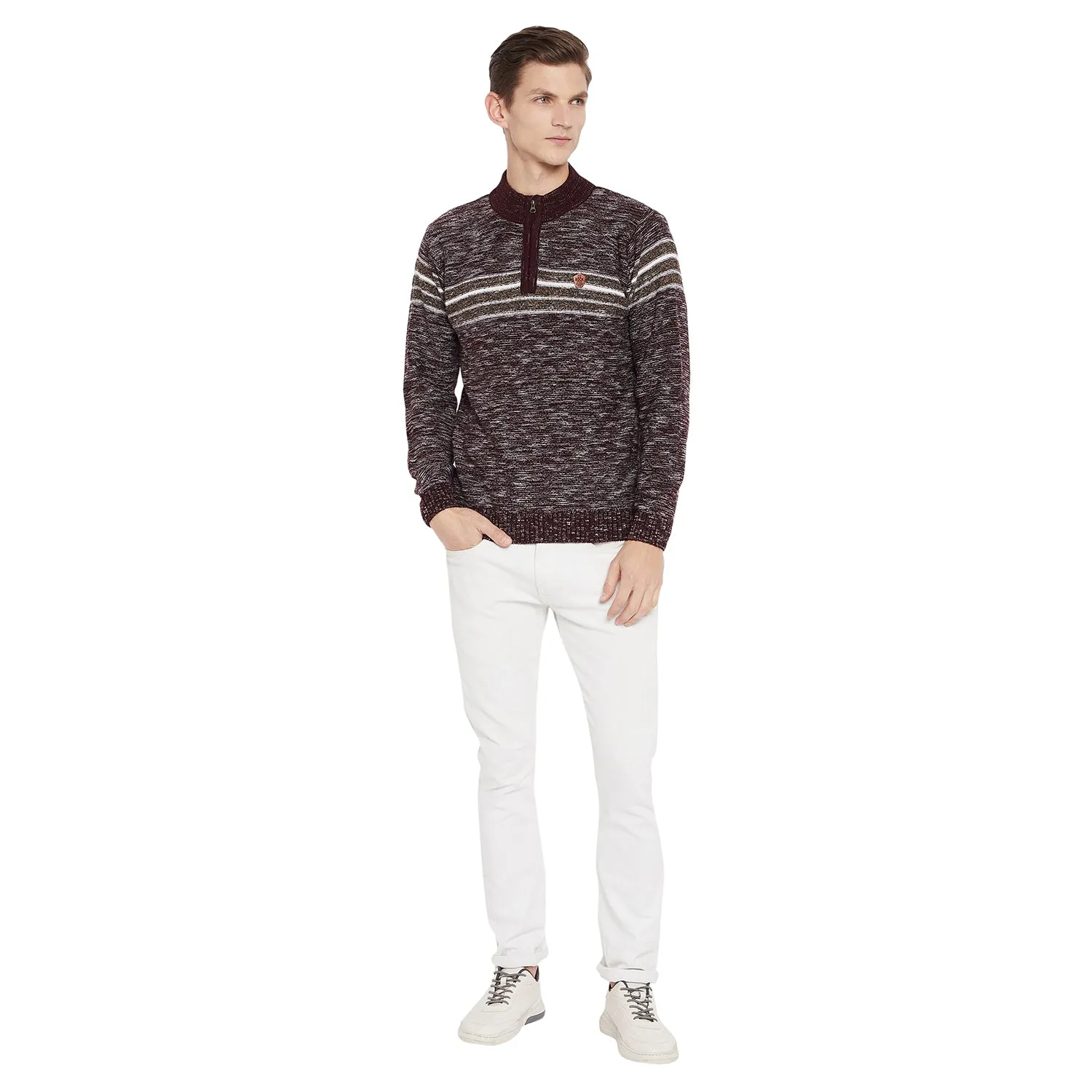 Duke Stardust Men Full Sleeve Zipper Sweater (SDS596)