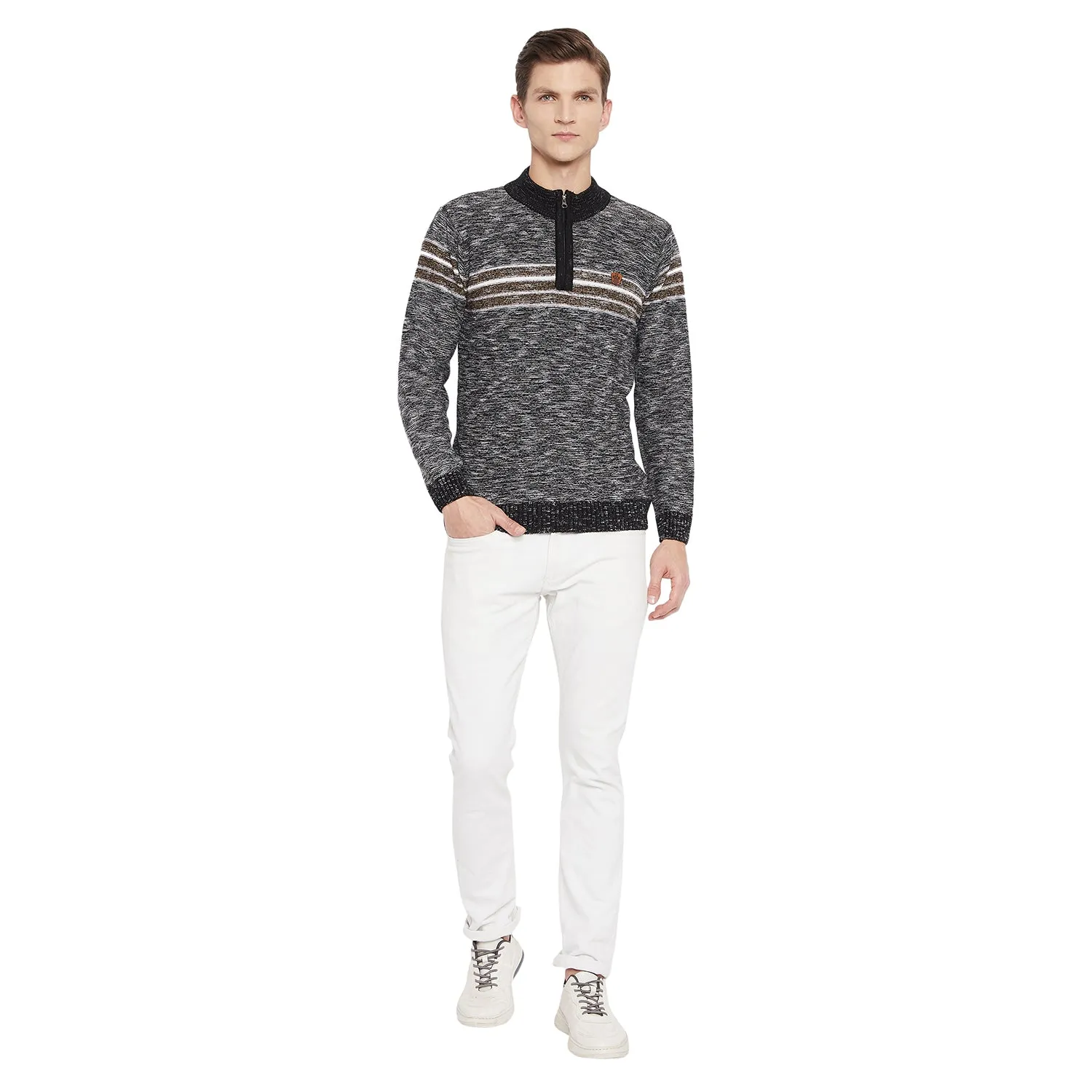 Duke Stardust Men Full Sleeve Zipper Sweater (SDS596)