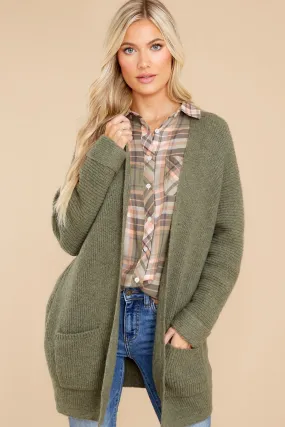 Embracing Thoughts Olive Cardigan