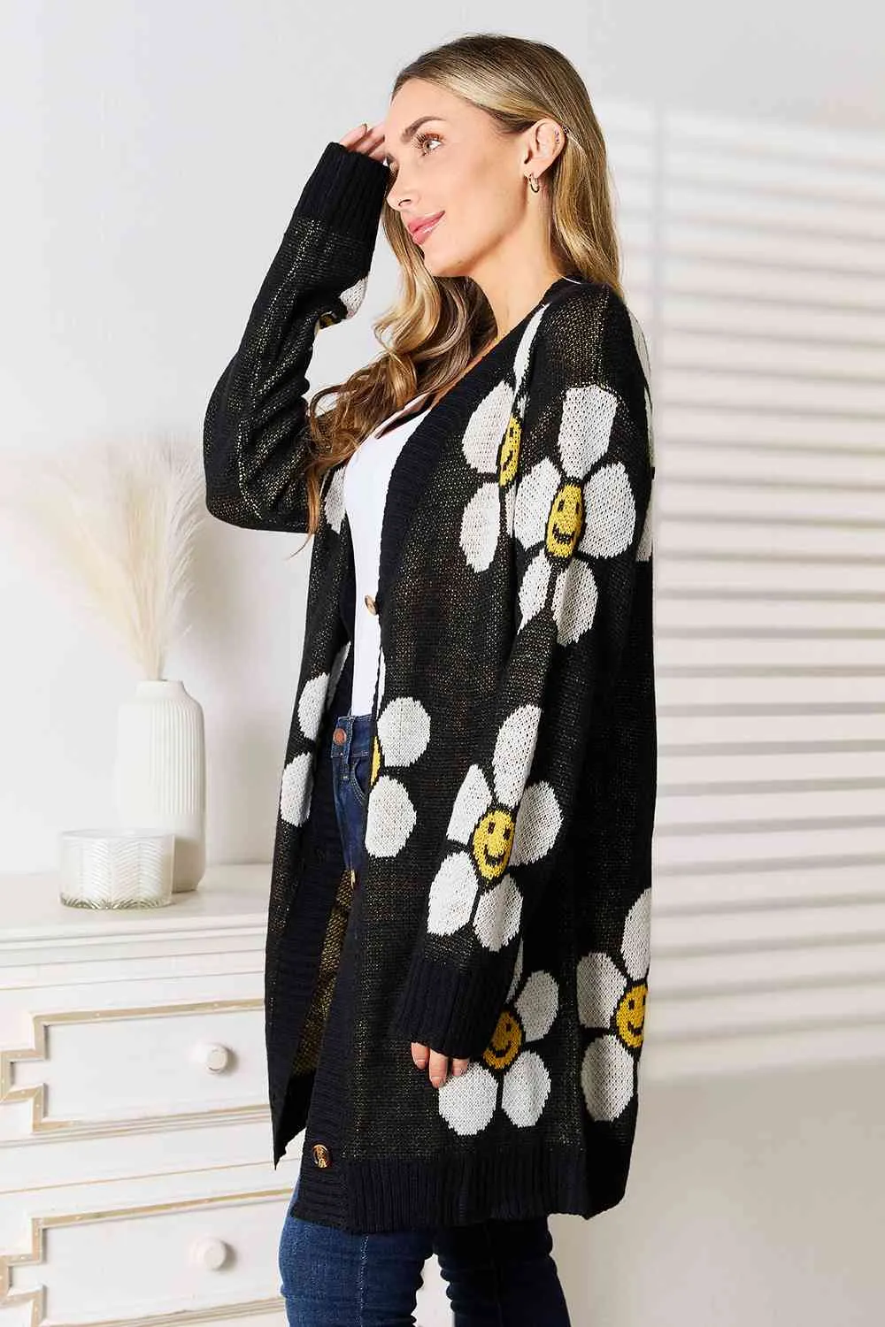 Floral Button Down Cardigan