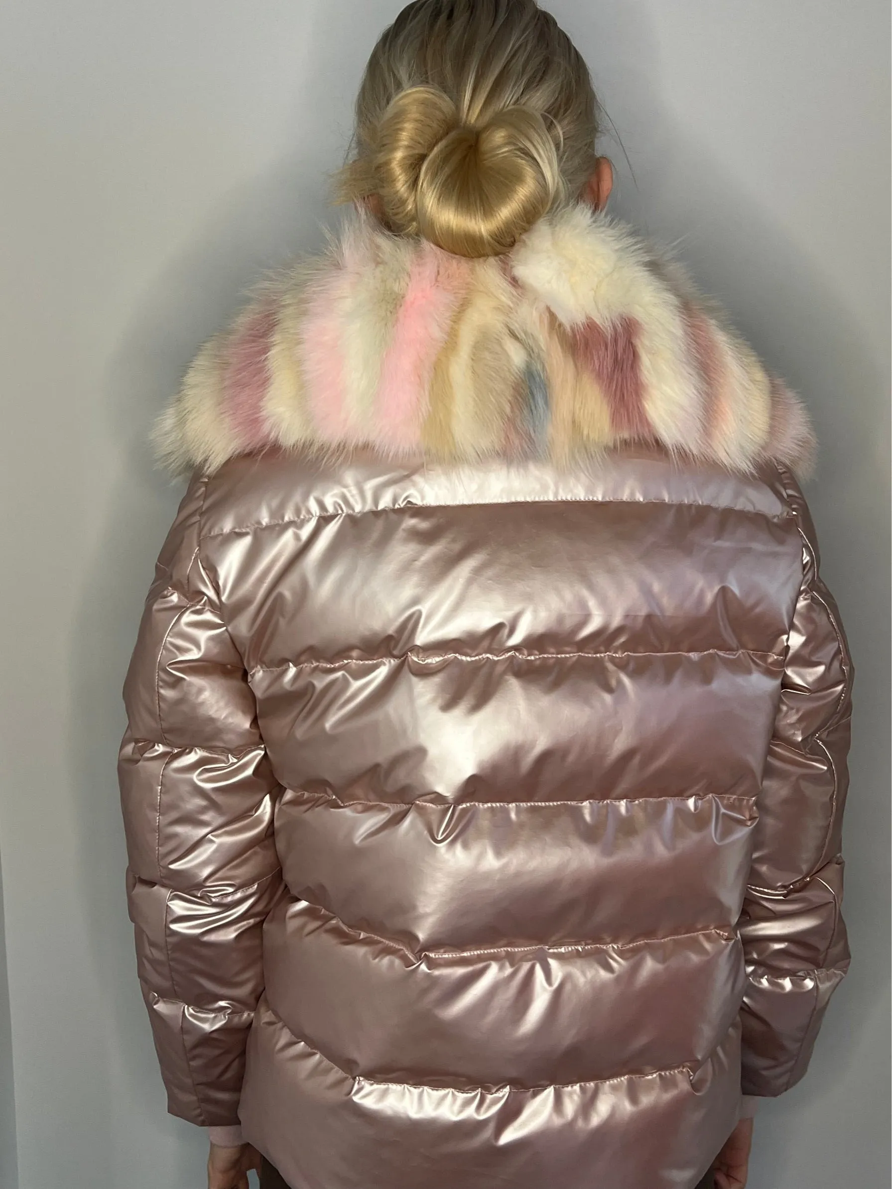 FOX FUR COLLAR PUFFER COAT