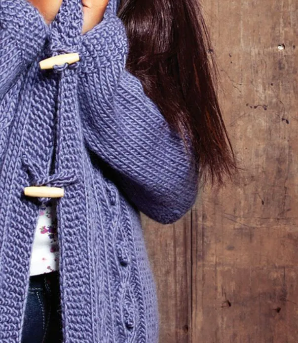 Girl's Coat Knitting Pattern (AE - 0001)