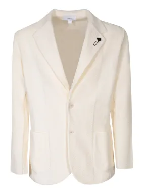 Herringbone ivory cardigan style jacket