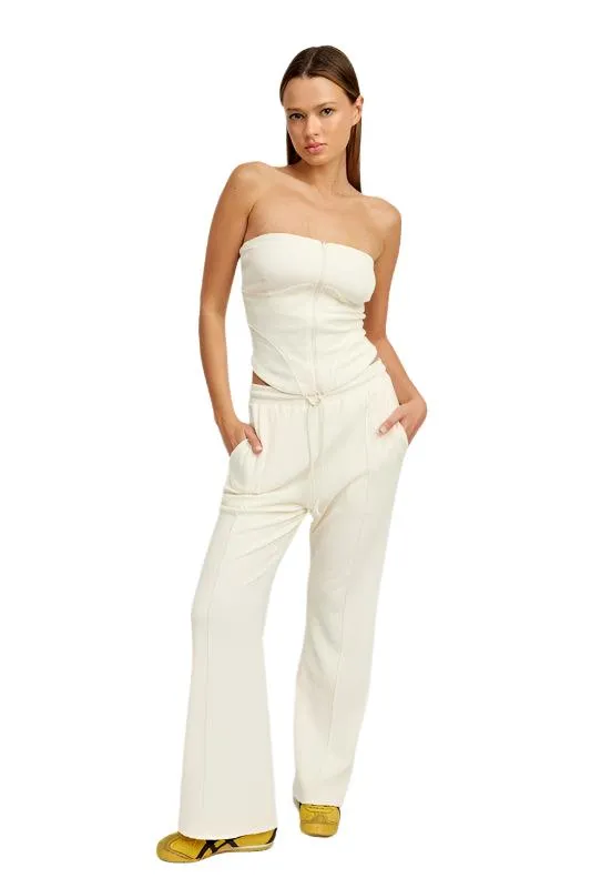 High Waist Pants With Drawstrings