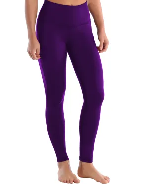 High Waist Side Line Yoga Pants eggplantpurple