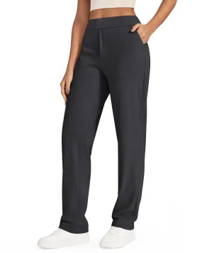 High-Waist Straight Work Pants 30