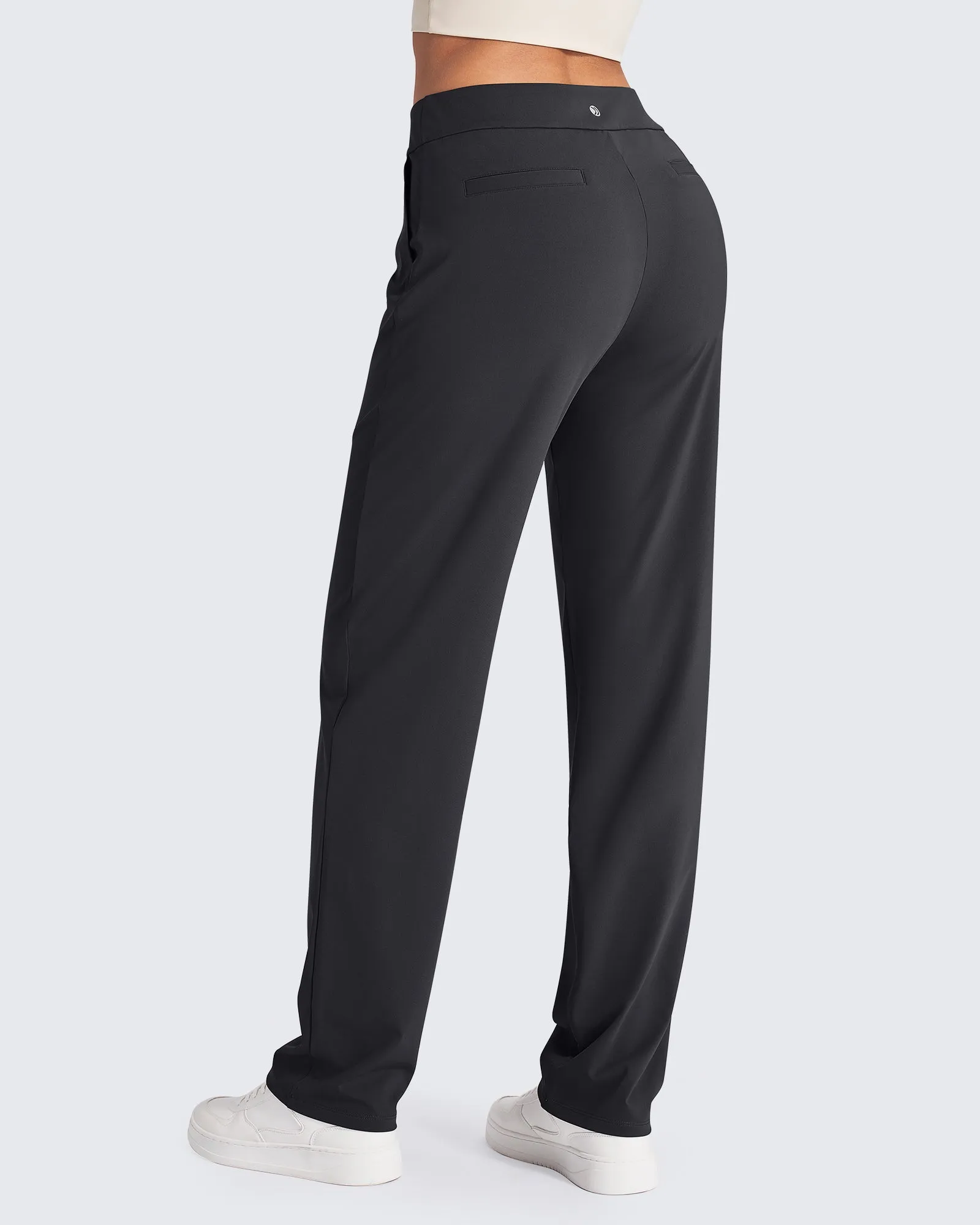 High-Waist Straight Work Pants 30