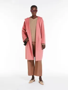 Hooded wool coat