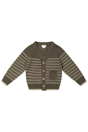 JAMIE KAY| Hunter Cardigan - Olive Stripe