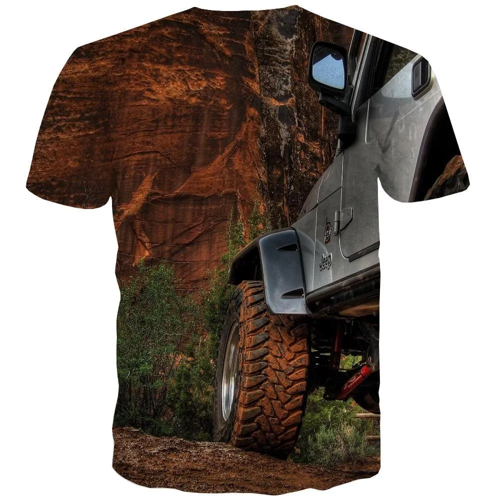 Jeep T shirts Men Offroad Tshirts Novelty car Tshirt Anime Short Sleeve T shirts