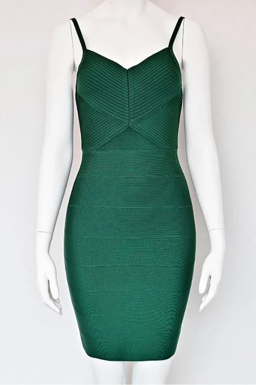 Jene Bandage Dress - Emerald Green