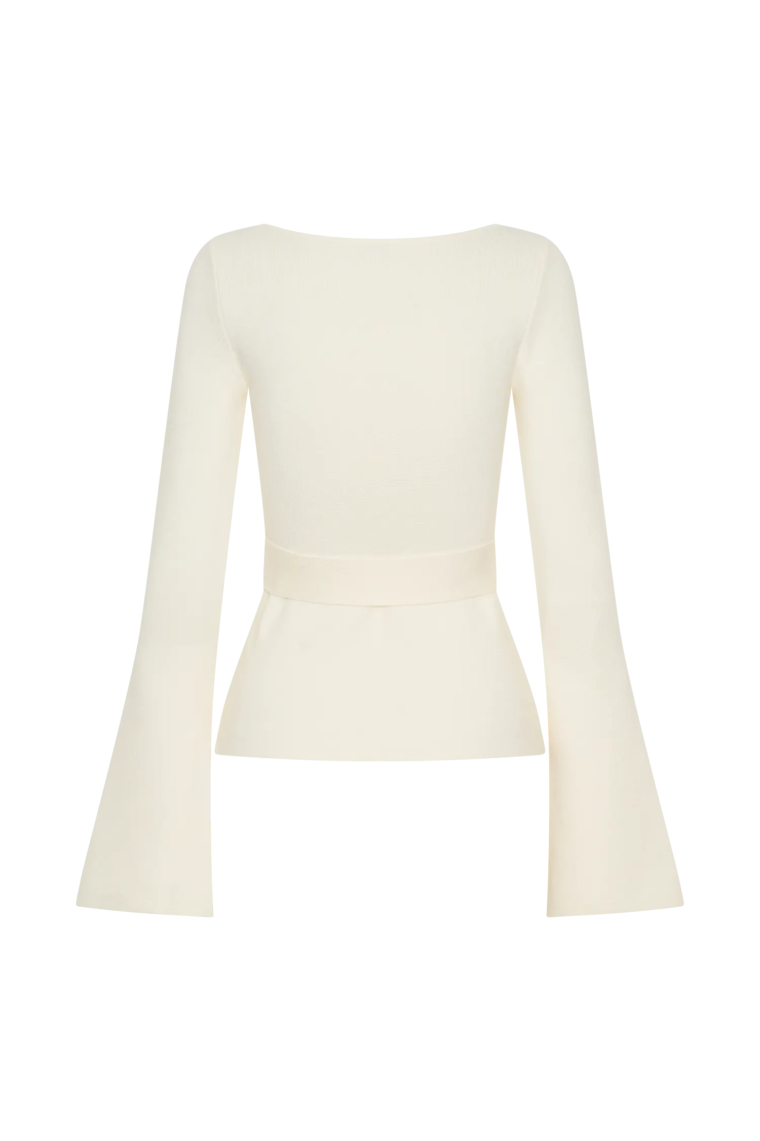 Justine Belted Knit Top - Ivory