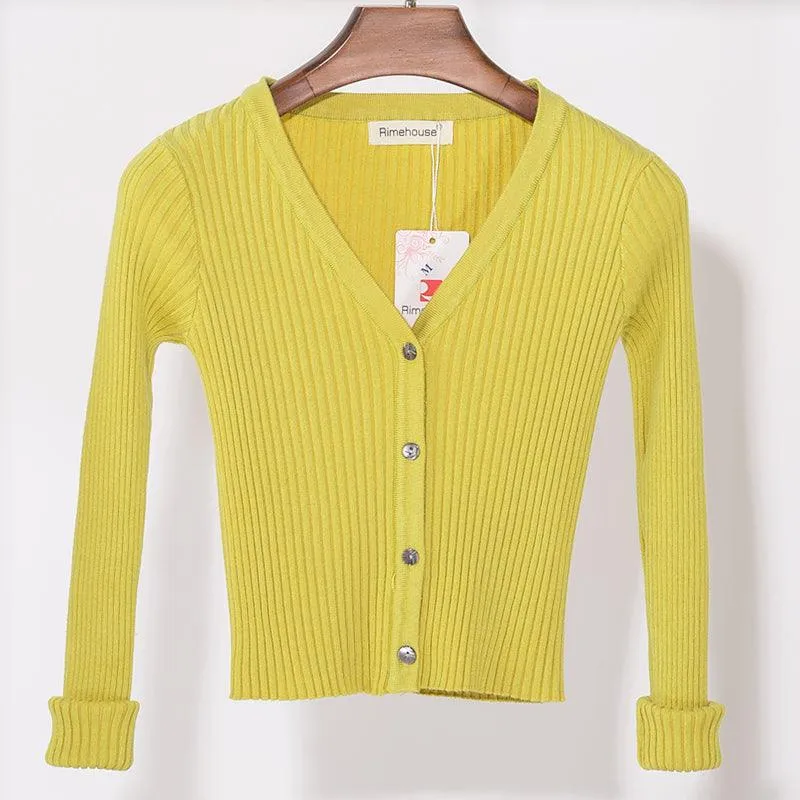 KNITTED V-NECK CARDIGAN