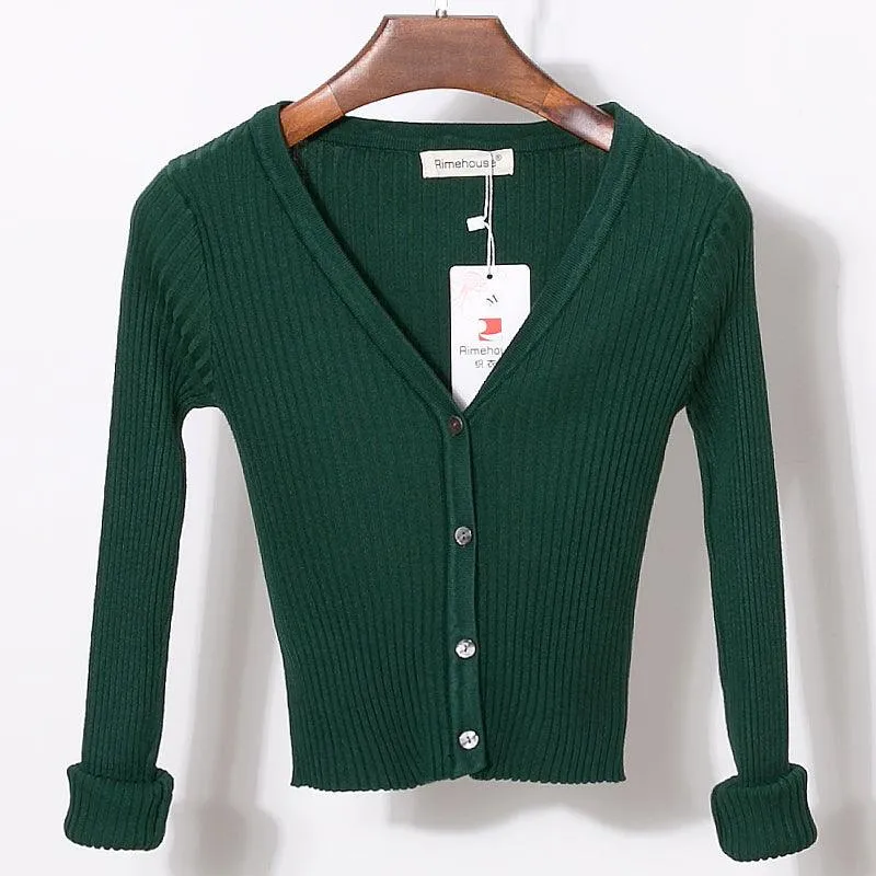 KNITTED V-NECK CARDIGAN