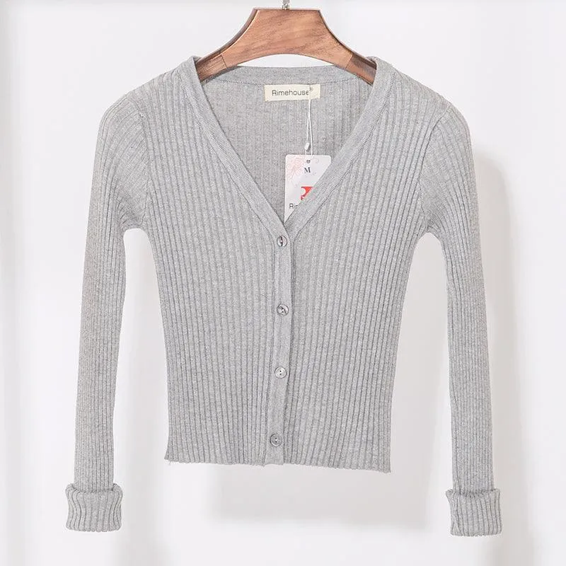 KNITTED V-NECK CARDIGAN