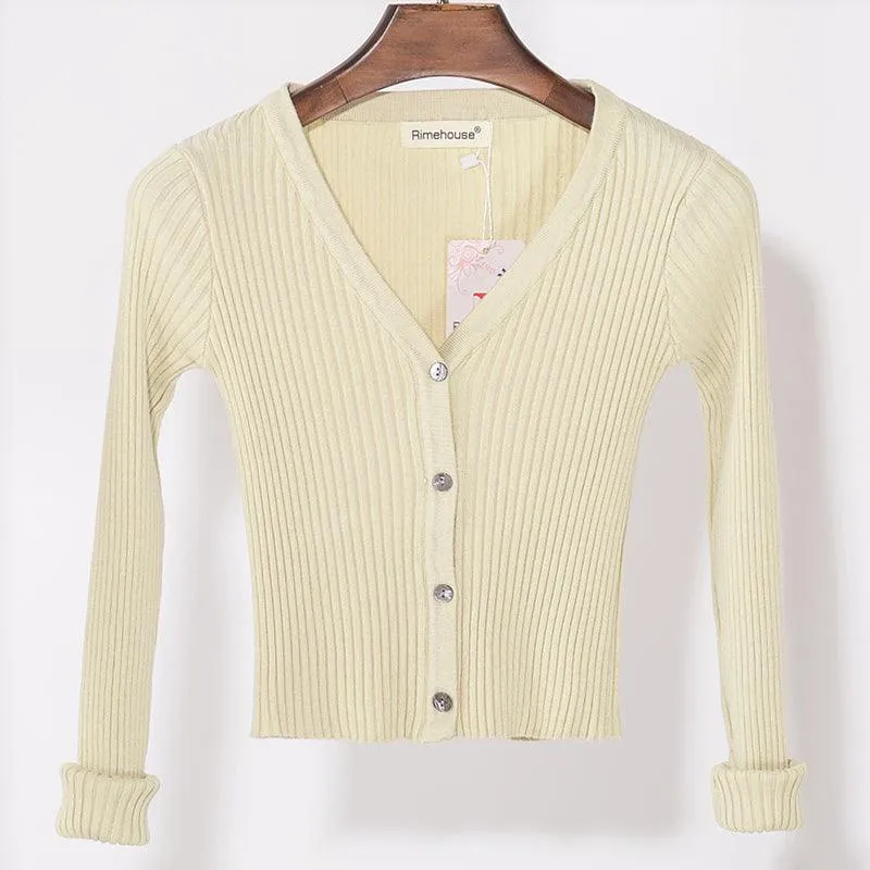 KNITTED V-NECK CARDIGAN