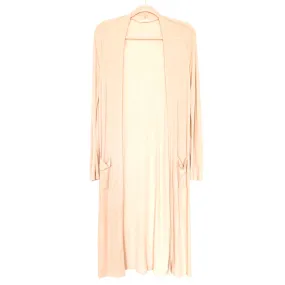 KyeMi Tan Ribbed Open Front Duster Cardigan- Size S