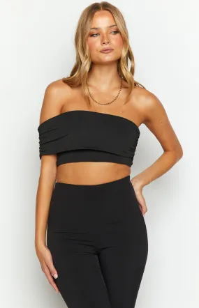 Kylah Black Off Shoulder Top