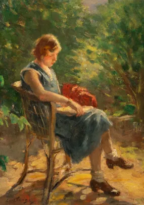 Lammert van der Tonge (1871-1937), Young woman reading